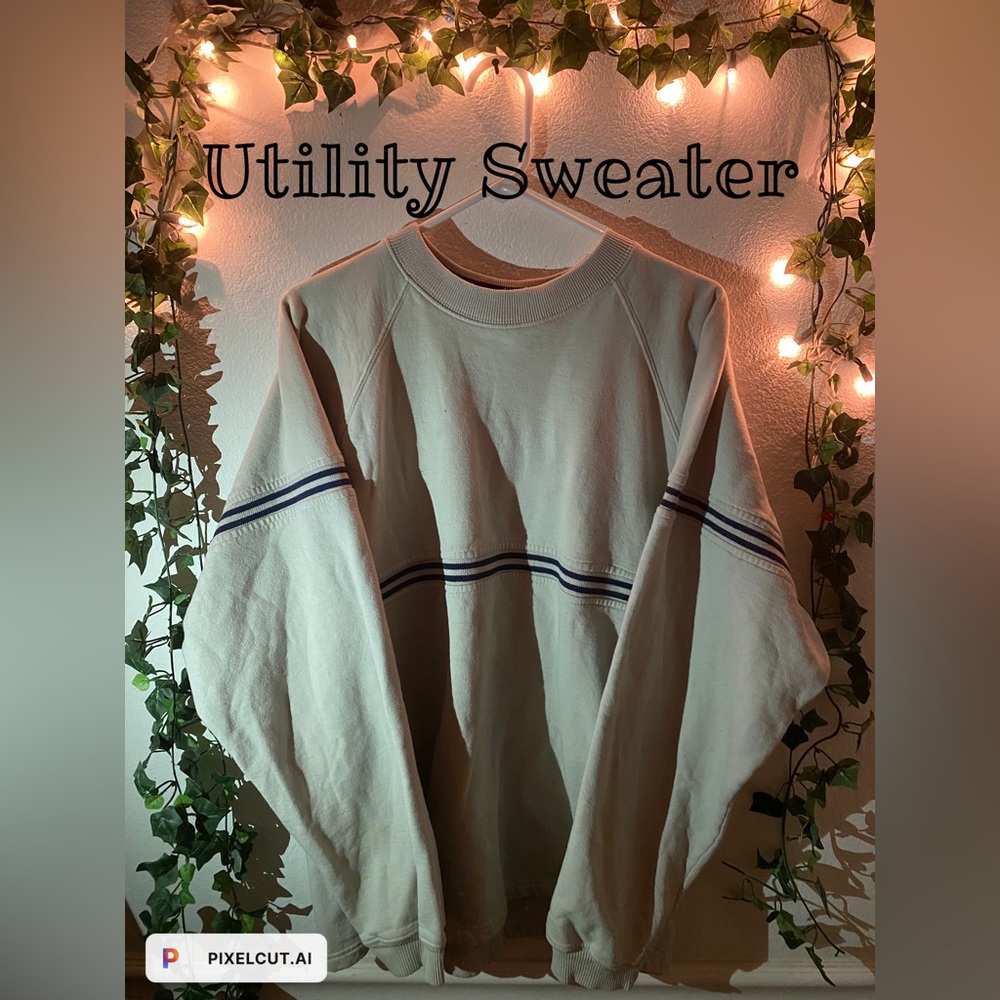 White Utility Sweater